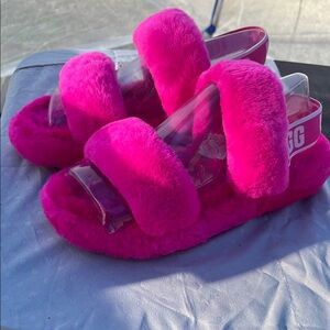 Ugg Women Fuzzy Pink Sandals